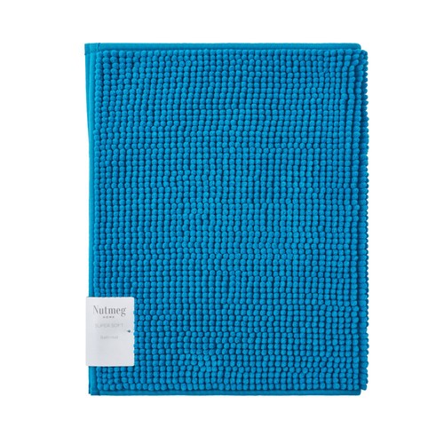 Nutmeg Home Supersoft Teal Bath Mat