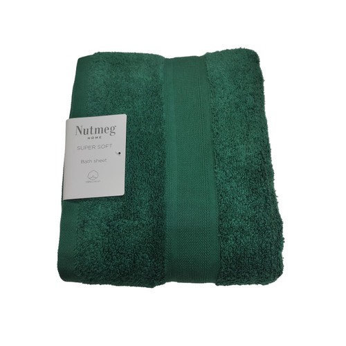 Nutmeg Home Supersoft Cotton Bath Sheet Green