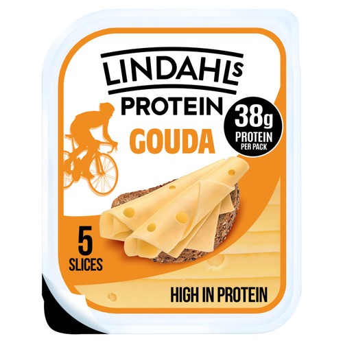 Lindahls Protein Gouda Cheese Slices 125g