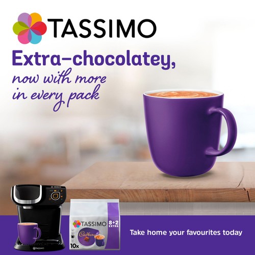 Tassimo Cadbury Hot Chocolate 10 Cups thumbnail 2