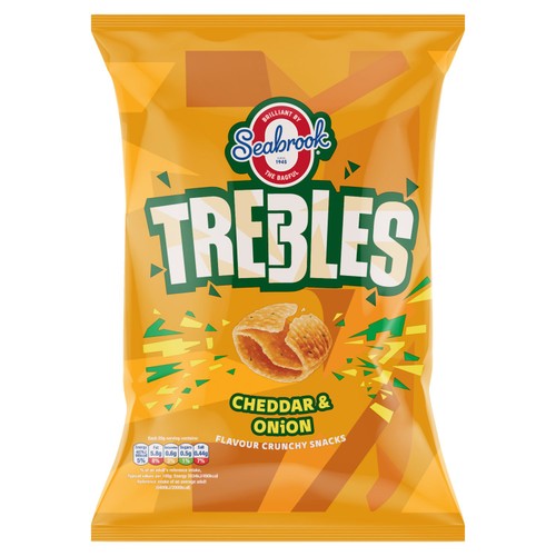 Seabrook Trebles Cheddar & Onion 120g