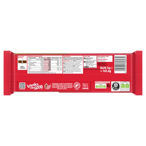 KitKat 2 Finger Gingerbread 8pk 165.6g thumbnail 3