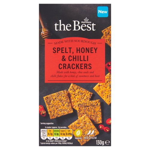 Morrisons The Best Honey, Chilli & Spelt Cracker With Sourdough 130g