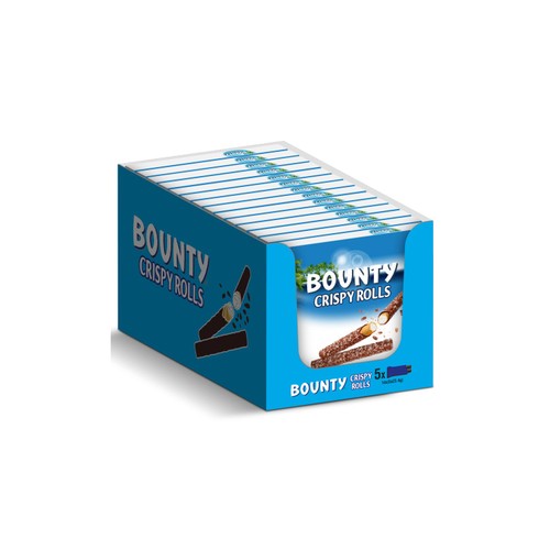 Bounty Milk Chocolate & Coconut Crispy Rolls Multipack 5 x 23.4g Bars thumbnail 5