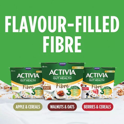 Activia Fibre Red Berries & Cereals Yoghurts 4 x 115g thumbnail 5