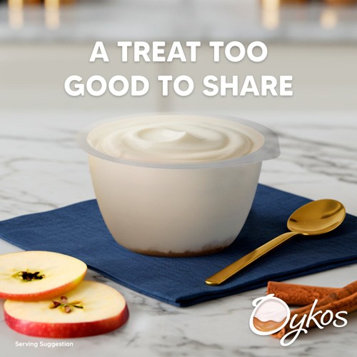 Oykos Temptations Apple & Cinnamon Greek Style Yoghurt 2x110g thumbnail 2