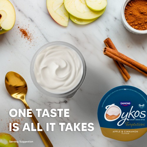Oykos Temptations Apple & Cinnamon Greek Style Yoghurt 2x110g thumbnail 3