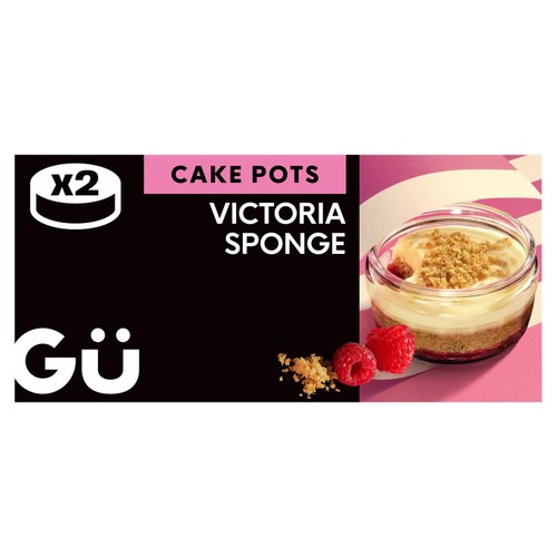 Gu Victoria Sponge Cake Pots 2 x 75g