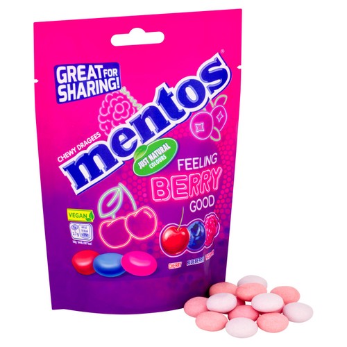 Mentos Berry Pouch 140g