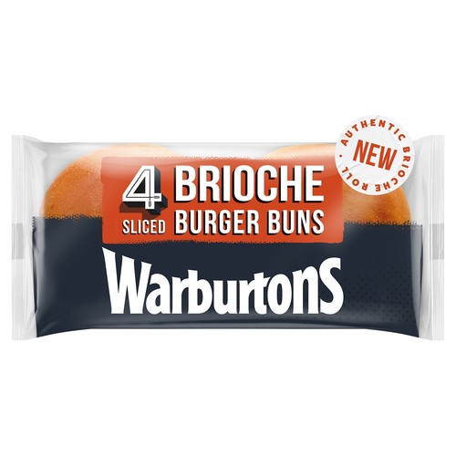 Warburtons Brioche Burger Buns 4 Pack