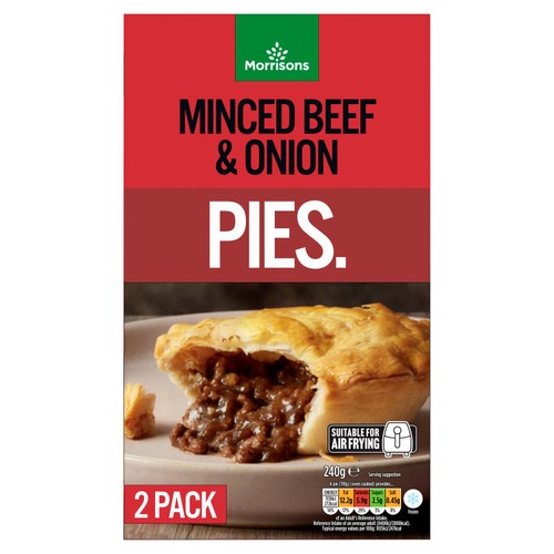 Morrisons 2 Minced Beef & Onion Pies 240g