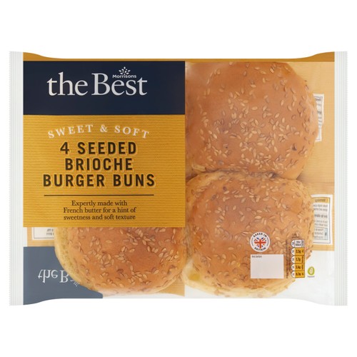 Morrisons The Best Seeded Brioche Burger Buns