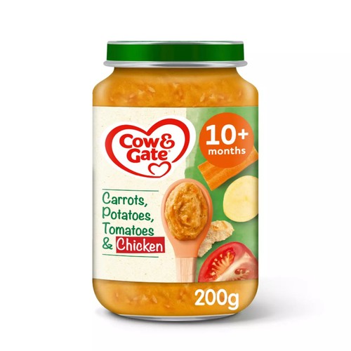 Cow & Gate Carrot Chicken Tomato & Potato Baby Food Meal Jar 8+ Months 200g