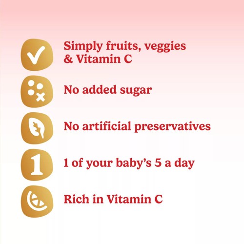 Cow & Gate Fruit Pouch Apple,Mango,Orange & Carrot Baby Food 6+Months thumbnail 4