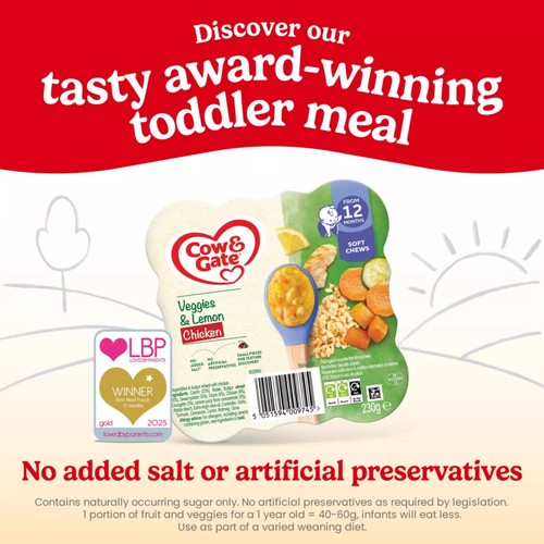 Cow & Gate Ratatouille Bulgur Wheat & Chicken Baby Food Meal 230g thumbnail 5