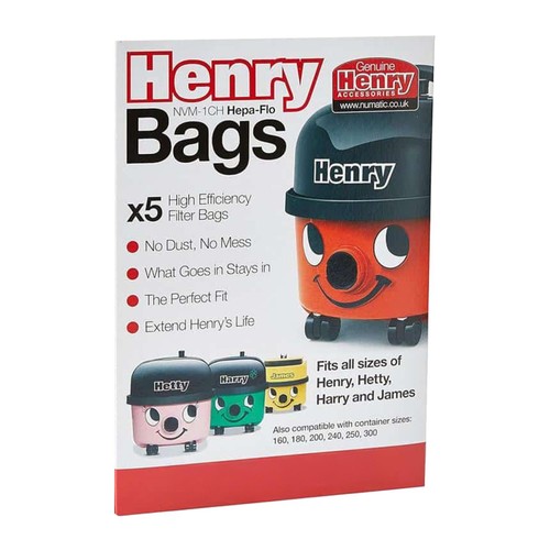 Henry Bags Numatic Dust Bags NVM-1CH - 5 Pack thumbnail 2