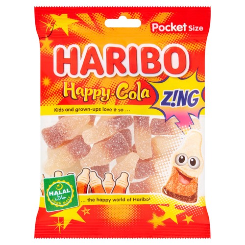 Haribo Halal Happy Cola Zing Sweets 100g
