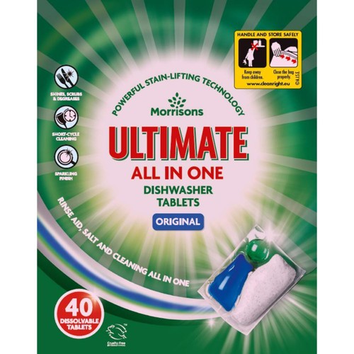 Morrisons Premium Dishwasher Tablets Original  thumbnail 2