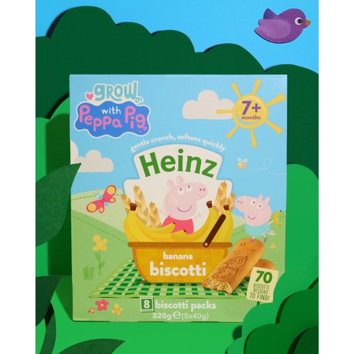 Heinz Peppa Pig Banana Biscotti 7+ Months 8x40g thumbnail 2