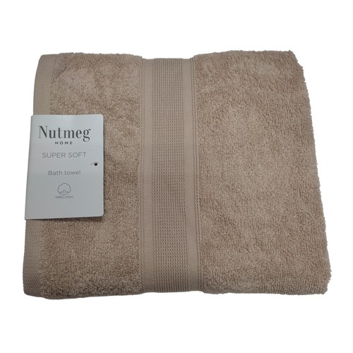Nutmeg Home Supersoft Cotton Bath Towel Taupe
