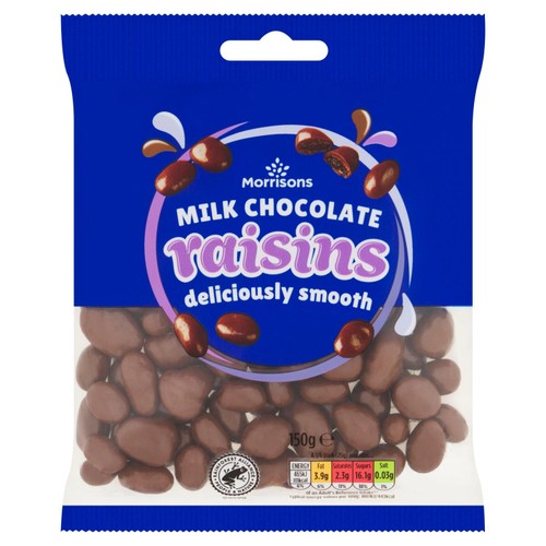 Morrisons Milk Chocolate Raisins 150g