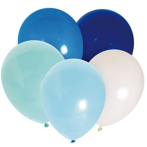 Nutmeg Blue Mix Latex Balloons 