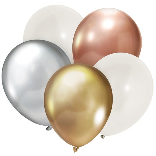 Nutmeg Pale Metallic Mix Latex Balloons 