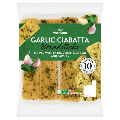 Morrisons Garlic Ciabatta Breadsticks 135g