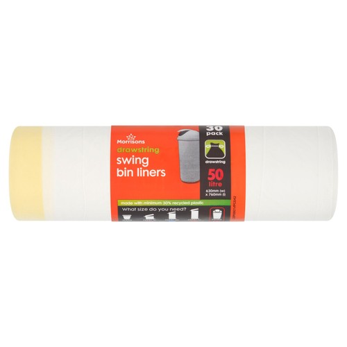 Morrisons Drawstring Swing Bin Liners 