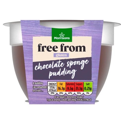 Morrisons Free From Chocolate Sponge Pudding 110g thumbnail 2