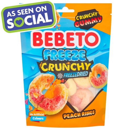 Bebeto Freeze-Dried Peach Rings 35g
