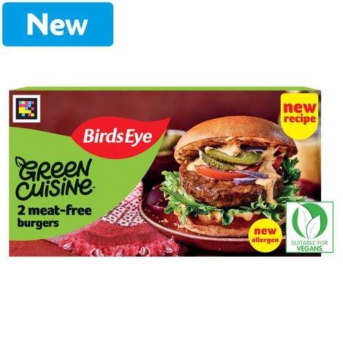 Birds Eye Green Cuisine 2 Meat-Free Burgers 209g