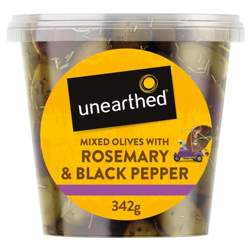 Unearthed Rosemary And Black Pepper Olives Bucket 342g