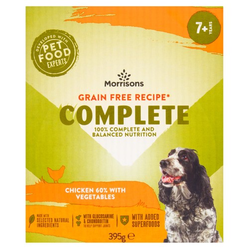 Morrisons Grain Free Chicken & Veg Senior Dog Food Tray 