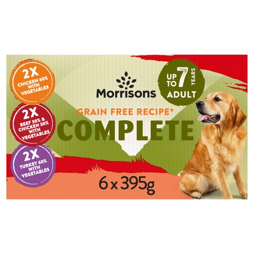 Morrisons Grain Free Meat & Veg Dog Food Trays Variety Pack  thumbnail 2