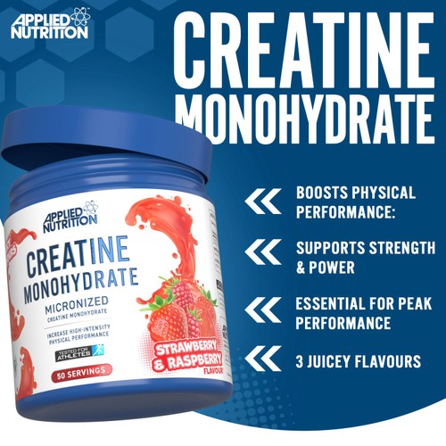 Applied Nutrition Creatine Monohydrate Strawberry & Raspberry 250g thumbnail 2
