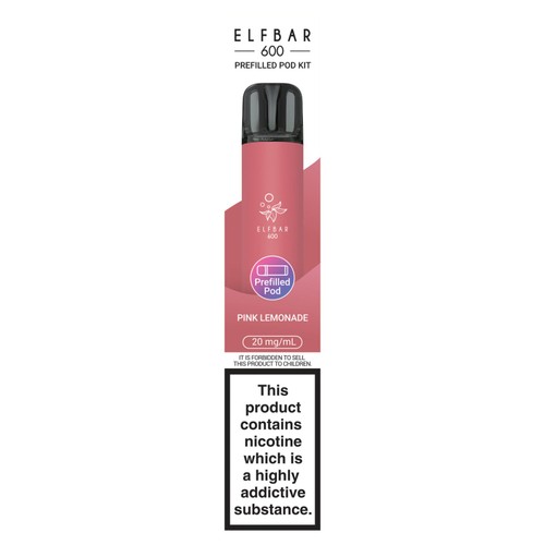 Elfbar 600 Rechargeable Prefilled Pod Kit Pink Lemonade