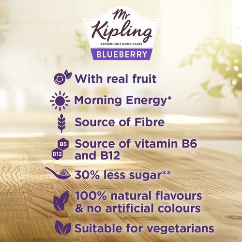 Mr Kipling Blueberry Breakfast Bakes 4 Pack thumbnail 5