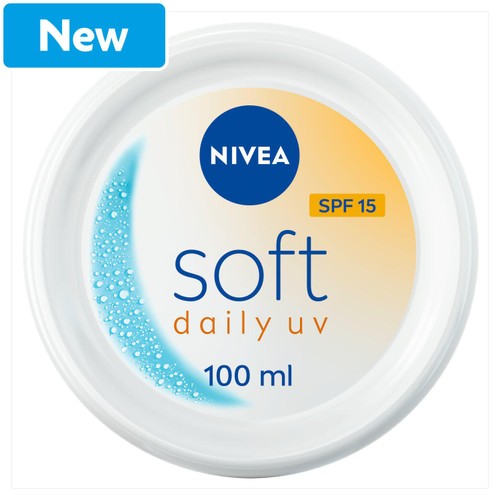 NIVEA Soft Daily UV Moisturiser for Face Hand & Body SPF15 100ml