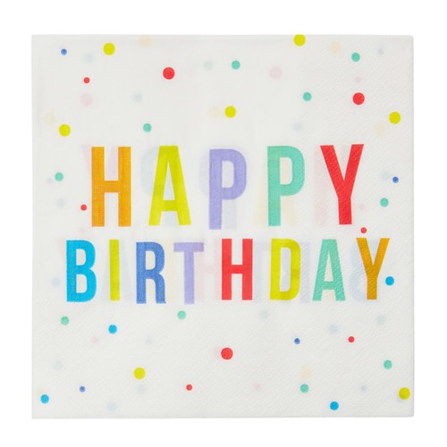 Nutmeg Generic Happy Birthday Napkins