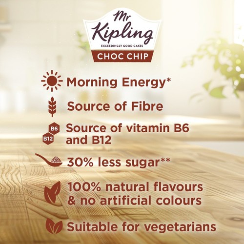 Mr Kipling Choc Chip Breakfast Bakes 4 Pack thumbnail 2