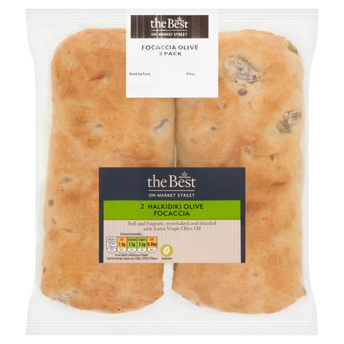Morrisons The Best Focaccia Olive 2 Pack thumbnail 2