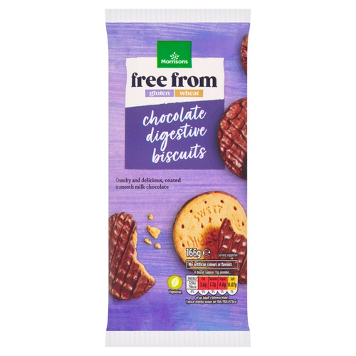 Morrisons Free From Chocolate Digestive Biscuits 166g