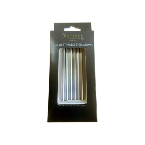 Nutmeg Home Short Steel Drinking Straws