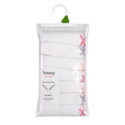 Nutmeg Girls White Briefs 1-1.5 Years 7 Pack