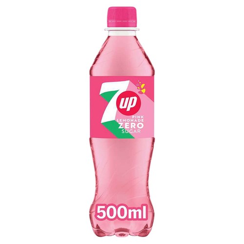 7Up Zero Sugar Pink Lemonade Bottle 500ml