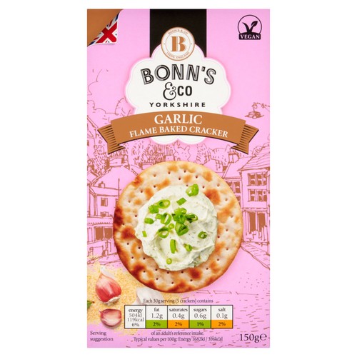 Bonn's & Co Garlic Flamed Baked Crackers 150g