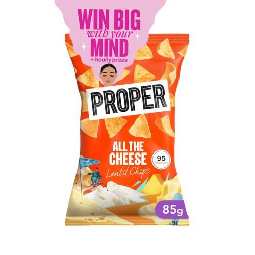 Proper Chips All The Cheese Lentil Chips 85g thumbnail 2