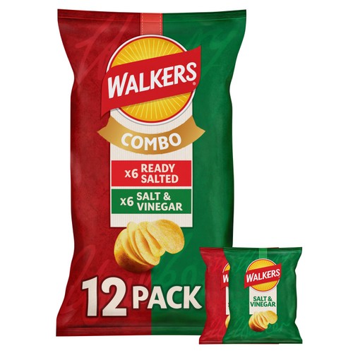 Walkers Ready Salted / Salt & Vinegar 12x25g