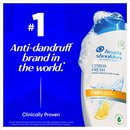 Head & Shoulders Citrus Fresh Anti-Dandruff Shampoo 1L thumbnail 2